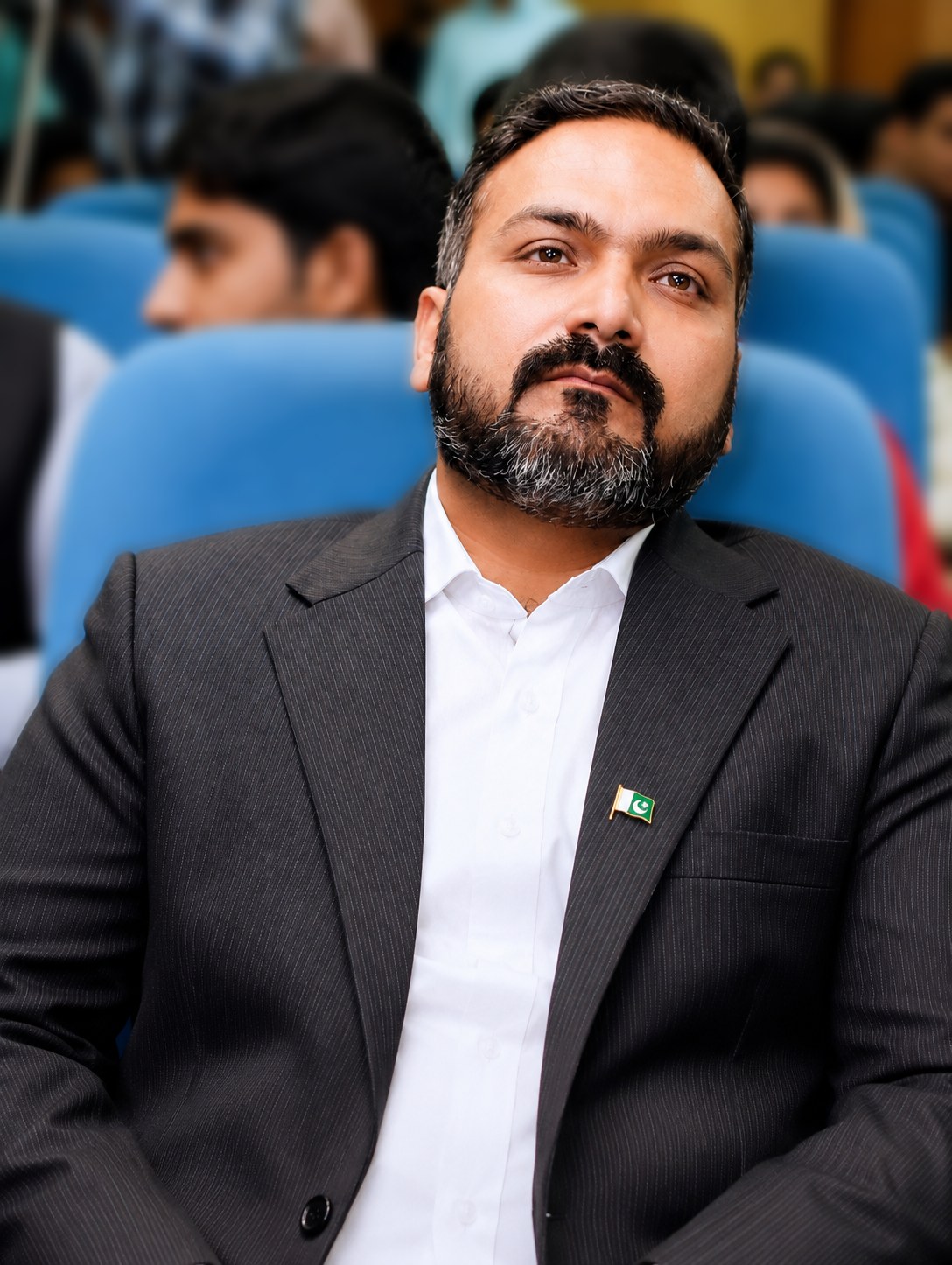 Syed Muzaffar Tirmizi at a conference where he gave the keynote